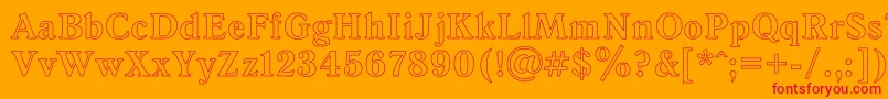 AntiquaHo Font – Red Fonts on Orange Background