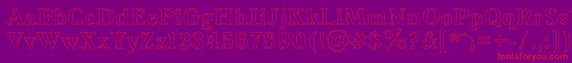 AntiquaHo Font – Red Fonts on Purple Background