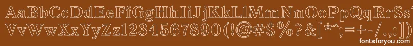 AntiquaHo Font – White Fonts on Brown Background