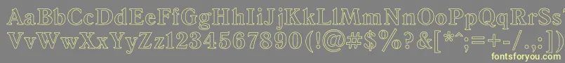 AntiquaHo Font – Yellow Fonts on Gray Background