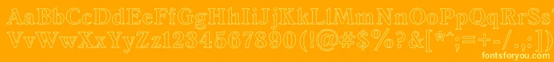 AntiquaHo Font – Yellow Fonts on Orange Background