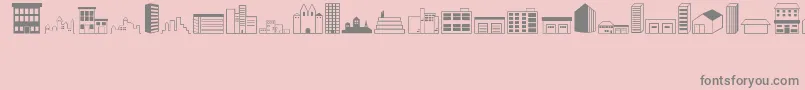 Czcionka Buildings – szare czcionki na różowym tle