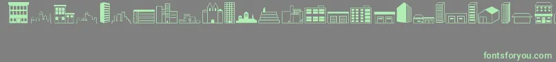 More about Buildings Font Buildings Font – Green Fonts on Gray Background