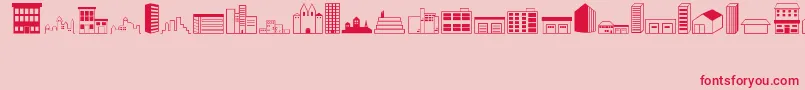 More about Buildings Font Buildings Font – Red Fonts on Pink Background
