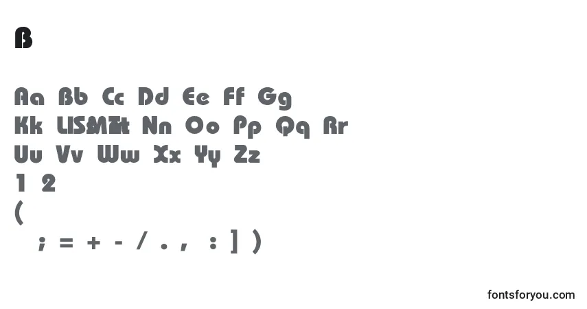 A fonte BauhausHeavyBold – alfabeto, números, caracteres especiais