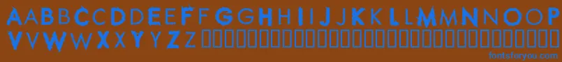 Rippcフォントについての詳細 フォントRippc – 茶色の背景に青い文字
