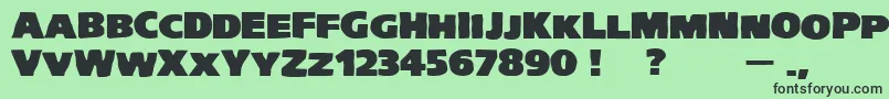 VtcKreepykomikatwoUltrawide Font – Black Fonts on Green Background