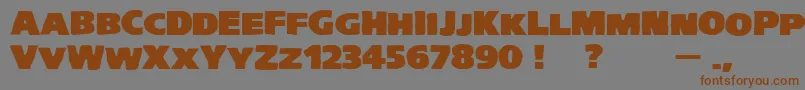 VtcKreepykomikatwoUltrawide Font – Brown Fonts on Gray Background