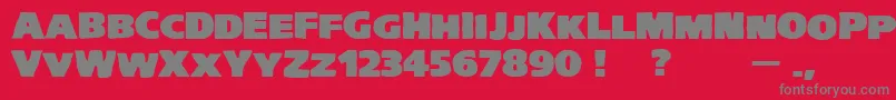 VtcKreepykomikatwoUltrawide Font – Gray Fonts on Red Background