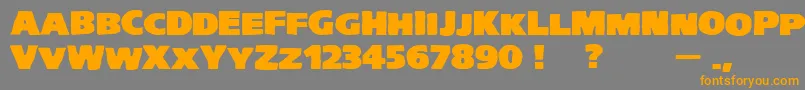VtcKreepykomikatwoUltrawide Font – Orange Fonts on Gray Background
