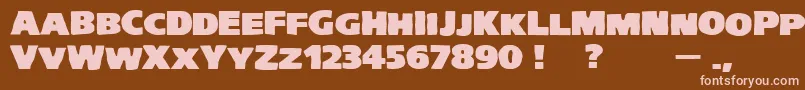 VtcKreepykomikatwoUltrawide Font – Pink Fonts on Brown Background