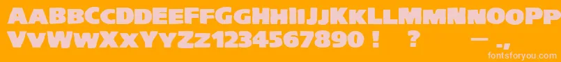 VtcKreepykomikatwoUltrawide Font – Pink Fonts on Orange Background