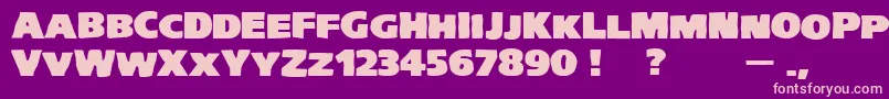 VtcKreepykomikatwoUltrawide Font – Pink Fonts on Purple Background