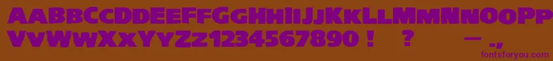 VtcKreepykomikatwoUltrawide Font – Purple Fonts on Brown Background