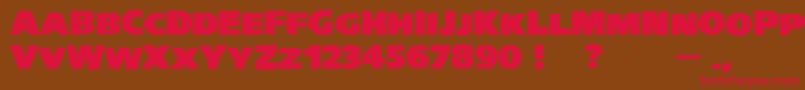VtcKreepykomikatwoUltrawide Font – Red Fonts on Brown Background