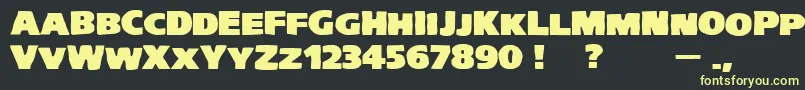 VtcKreepykomikatwoUltrawide Font – Yellow Fonts on Black Background