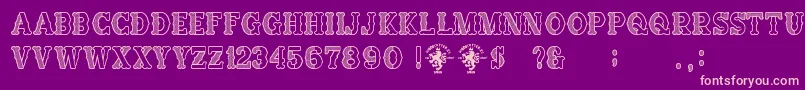 FineSheriff Font – Pink Fonts on Purple Background