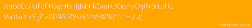 Dungrg Font – Pink Fonts on Orange Background