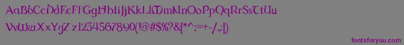Шрифт Dungrg – фиолетовые шрифты на сером фоне