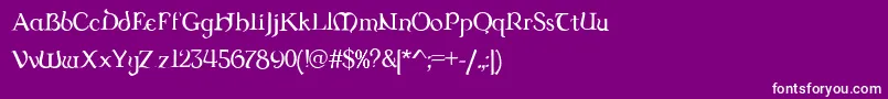 Dungrg Font – White Fonts on Purple Background