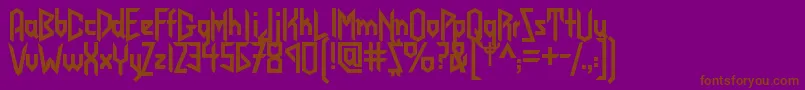 Judaspriest Font – Brown Fonts on Purple Background