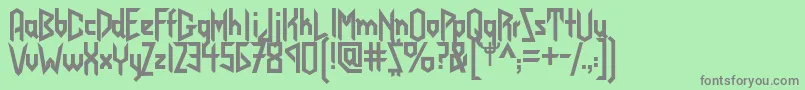 Judaspriest Font – Gray Fonts on Green Background