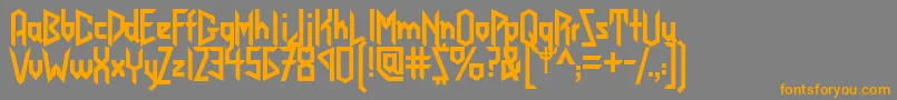 Judaspriest Font – Orange Fonts on Gray Background