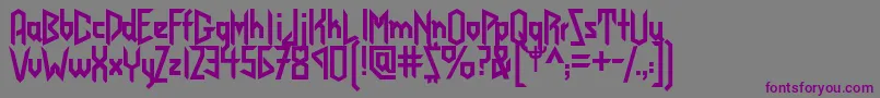 Judaspriest Font – Purple Fonts on Gray Background