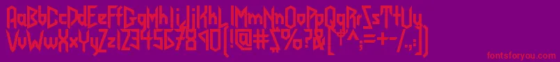 Judaspriest Font – Red Fonts on Purple Background