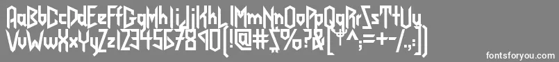 Judaspriest Font – White Fonts on Gray Background