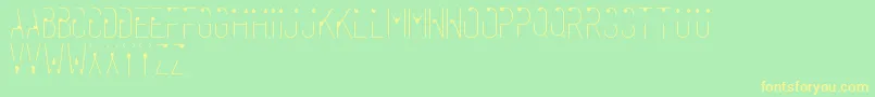 Rahasia Font – Yellow Fonts on Green Background