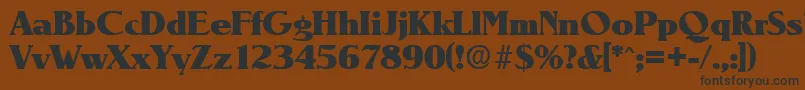 NevadaHeavy Font – Black Fonts on Brown Background