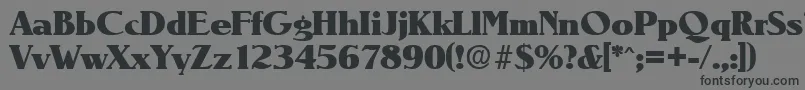 フォントNevadaHeavy – 黒い文字の灰色の背景