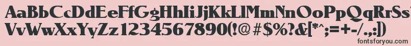 NevadaHeavy Font – Black Fonts on Pink Background
