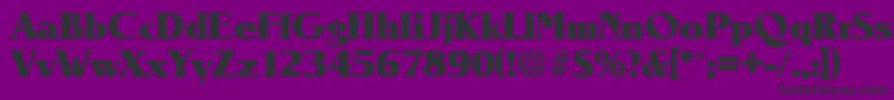 NevadaHeavy-fontti – mustat fontit violetilla taustalla