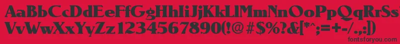 NevadaHeavy Font – Black Fonts on Red Background