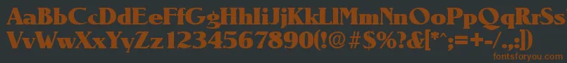 NevadaHeavy Font – Brown Fonts on Black Background