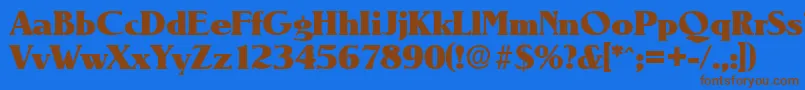 NevadaHeavy Font – Brown Fonts on Blue Background