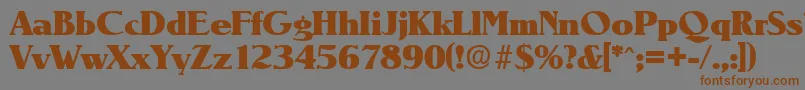 NevadaHeavy Font – Brown Fonts on Gray Background