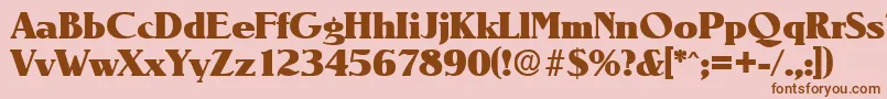 NevadaHeavy Font – Brown Fonts on Pink Background