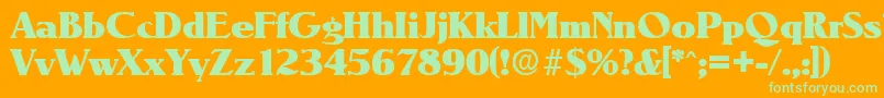 NevadaHeavy Font – Green Fonts on Orange Background