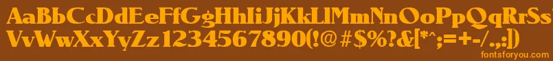 NevadaHeavy Font – Orange Fonts on Brown Background