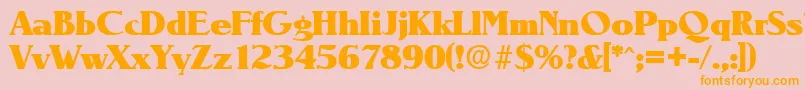 NevadaHeavy Font – Orange Fonts on Pink Background