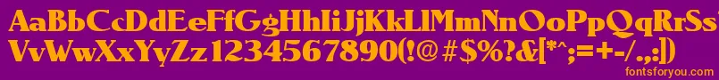 NevadaHeavy Font – Orange Fonts on Purple Background