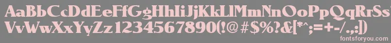 NevadaHeavy Font – Pink Fonts on Gray Background