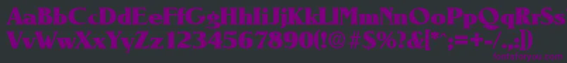 NevadaHeavy Font – Purple Fonts on Black Background