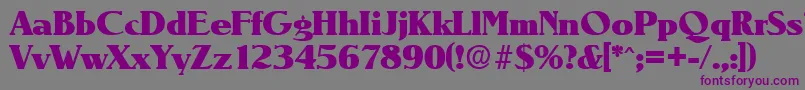NevadaHeavy Font – Purple Fonts on Gray Background