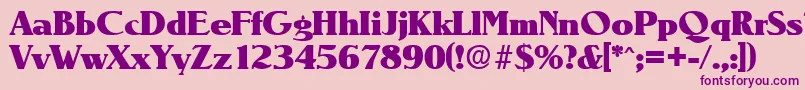NevadaHeavy Font – Purple Fonts on Pink Background