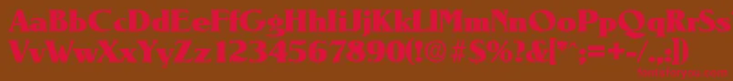 NevadaHeavy Font – Red Fonts on Brown Background
