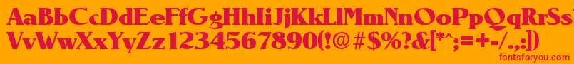 NevadaHeavy Font – Red Fonts on Orange Background